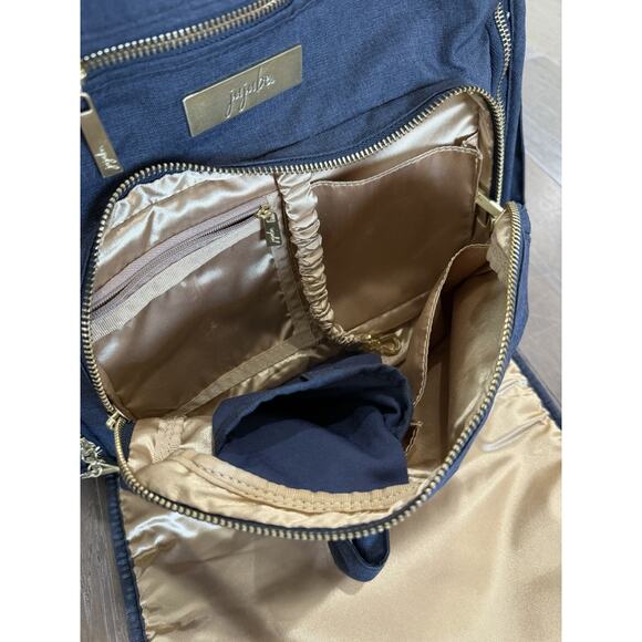 JUJUBE Ju Ju Be BFF INDIGO Gold CHROMATICS BFF Diaper Bag Backpack Handbag New - Picture 10 of 11